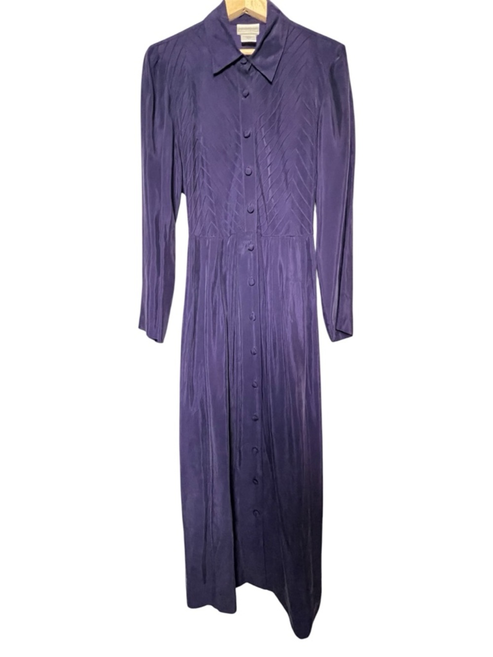 Coldwater Creek Faux Suede Purple Modest Maxi Dress